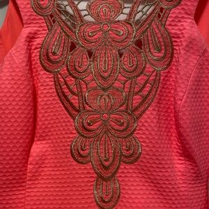 Lilly Pulitzer Coral Shift Dress, Size 14